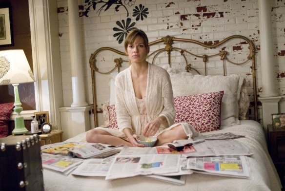 Hilary Swank contemplates Sunday morning alone with the Times.